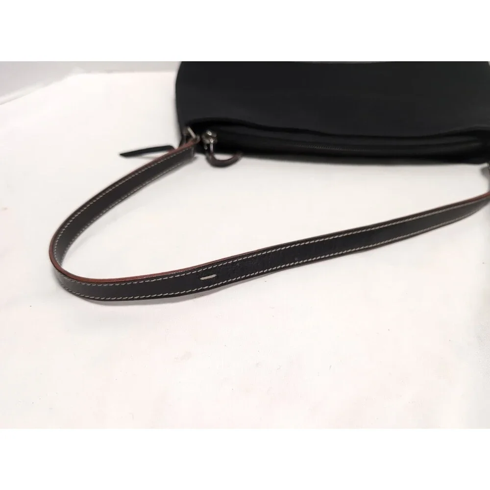 KATE SPADE BLACK CANVAS LEATHER PURSE BAG NEW YORK Beautiful - Picture 9 of 16